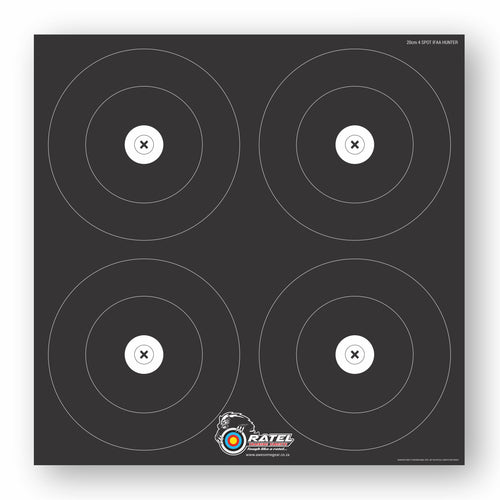 Ratel IFAA Hunter 20 cm 4-spot printed archery practice target face