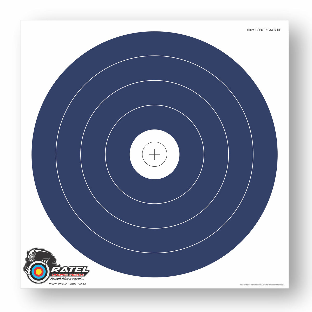 Ratel 40 cm 1-spot NFAA Blue printed archery practice target face