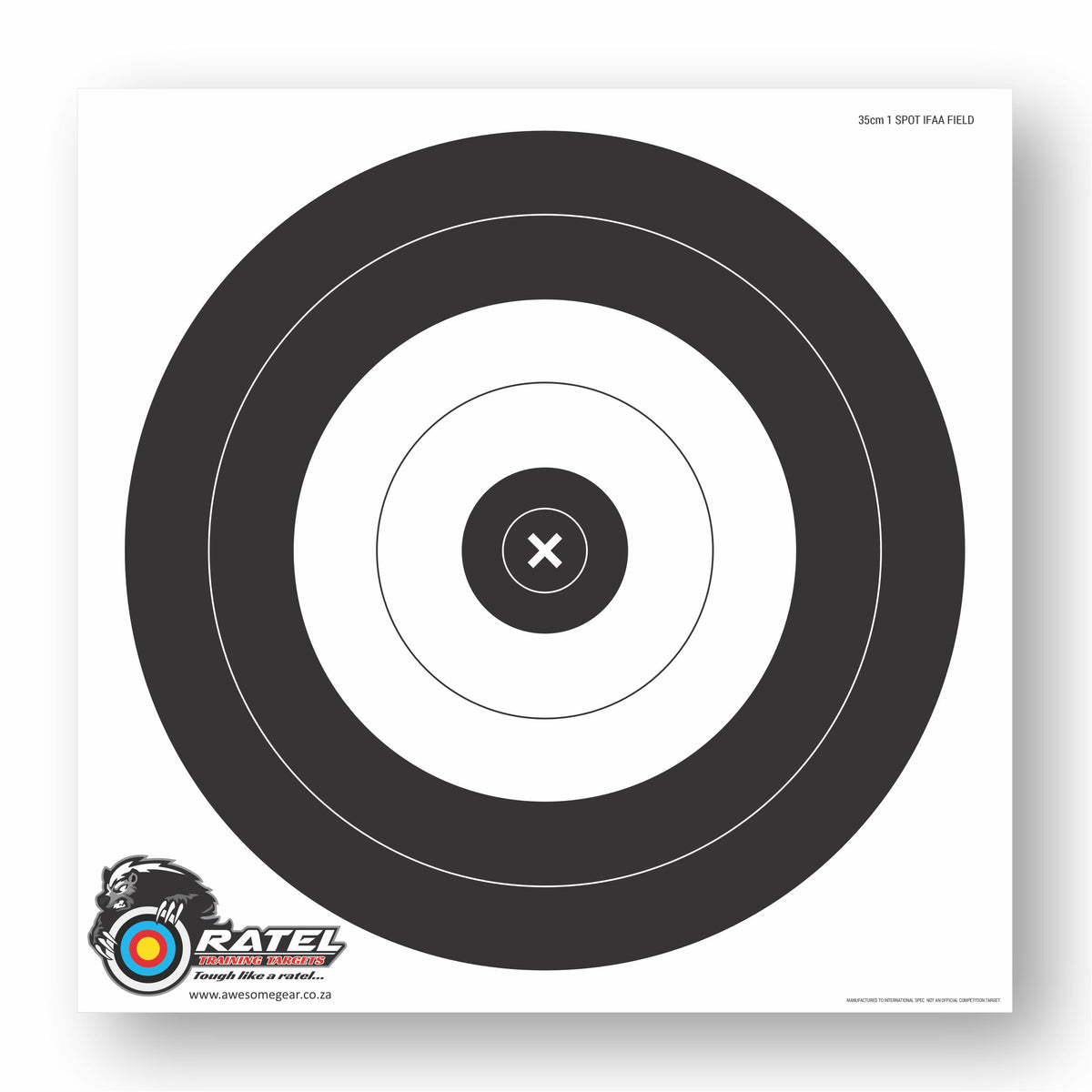 Ratel IFAA Field 65 cm 1-spot printed archery practice target face