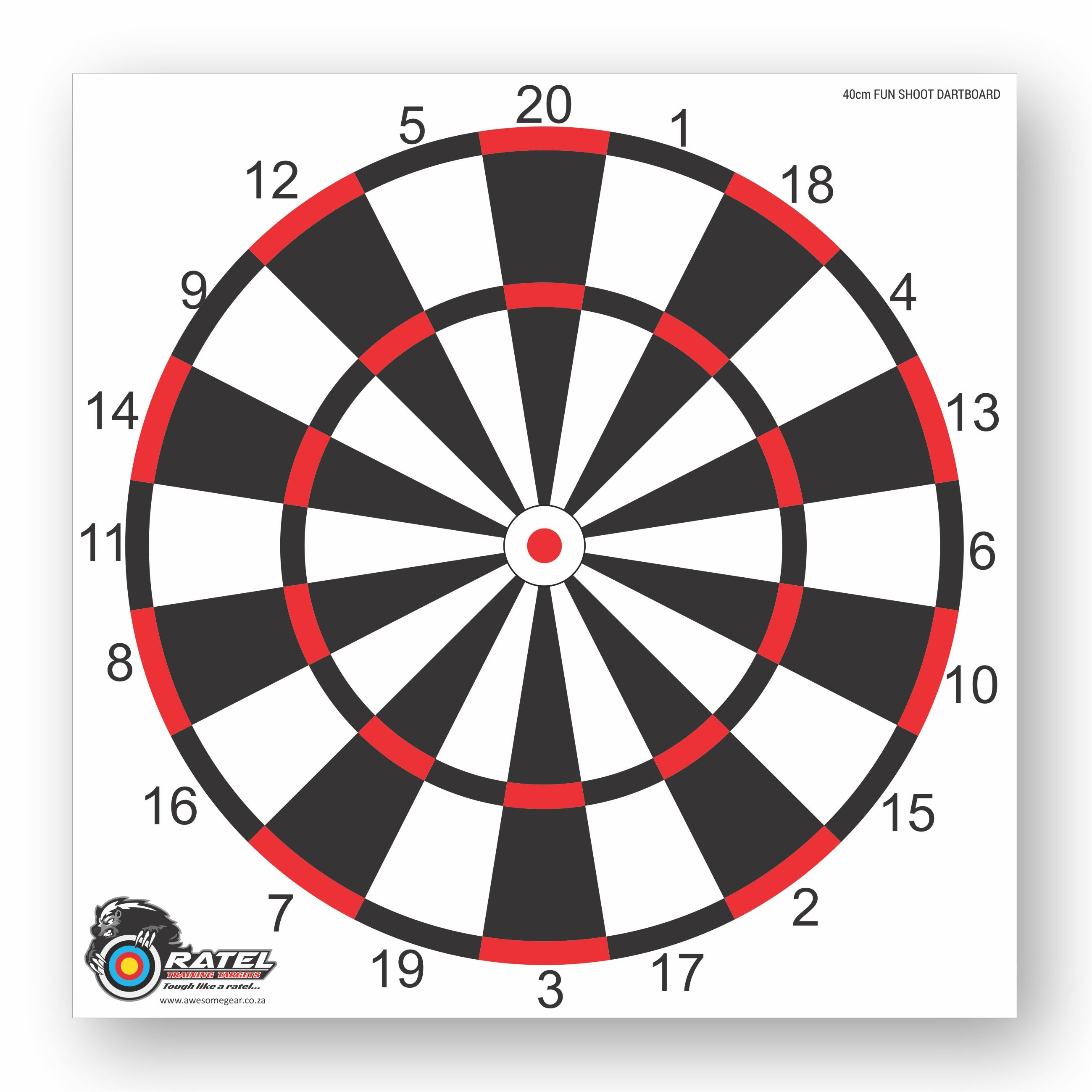 Ratel Dartboard Challenge Target 40cm