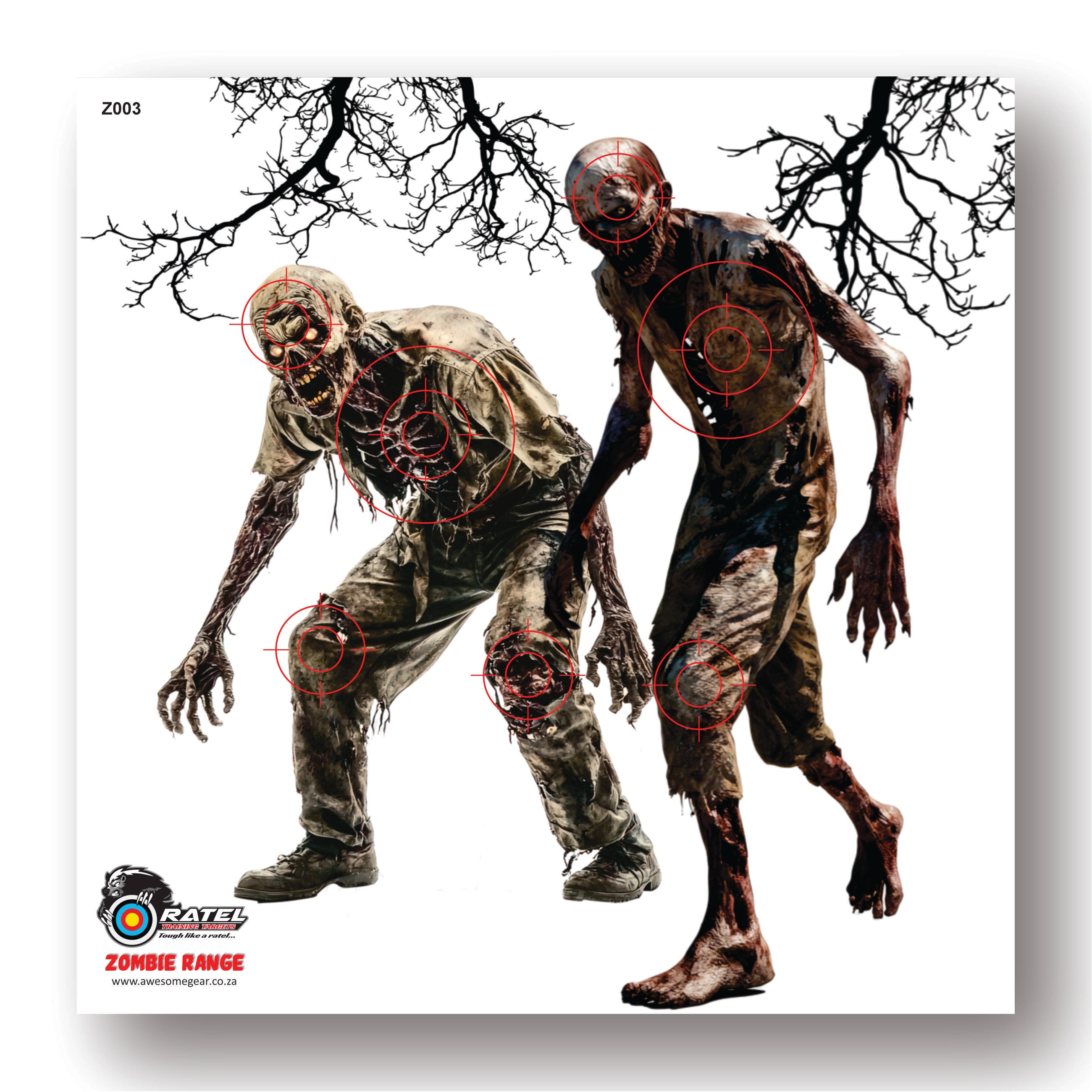 Ratel Z003 Zombie Range Target 80cm - Double Zombie