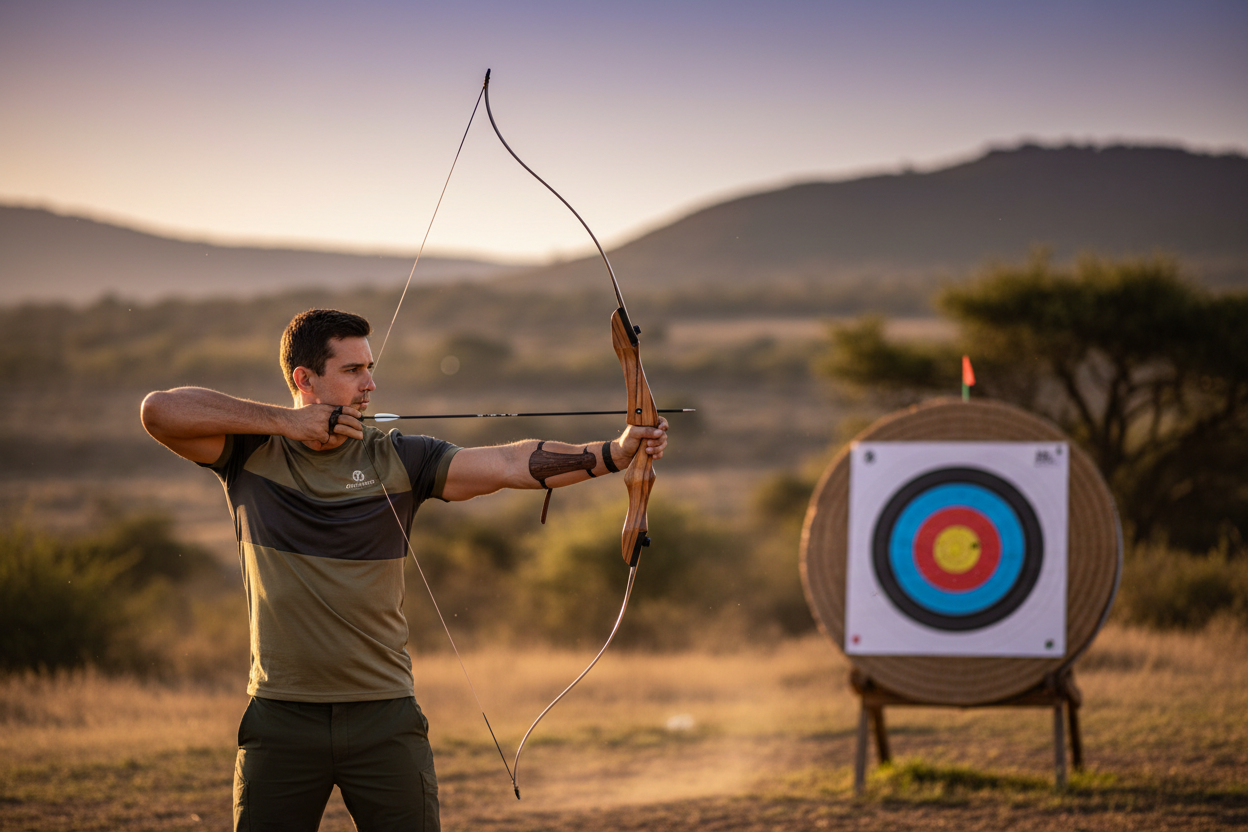 Ratel Hero Image — Archer at Full Draw